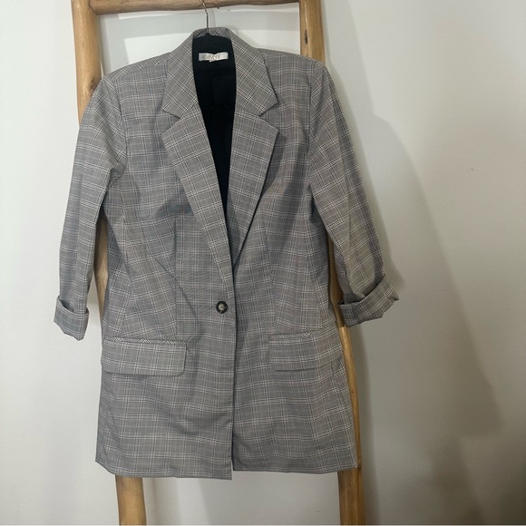 WAYF Plaid Blazer S - Picture 1 of 6